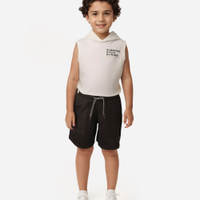 Bermuda de moletom infantil com recortes cinza