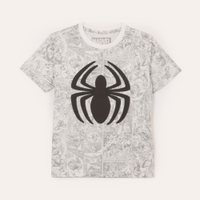 Camiseta de algodão infantil homem aranha off white