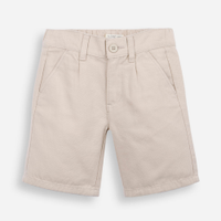 Bermuda de sarja infantil bolsos chino bege