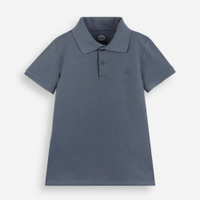 Polo de algodão infantil âncora azul