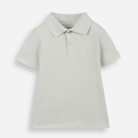 Polo de algodão infantil âncora verde
