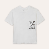 Camiseta juvenil oversized stitch off white