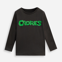 Camiseta infantil de algodão cadres minecraft manga longa cinza