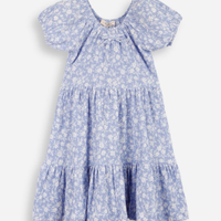 Vestido infantil 3 marias liberty azul