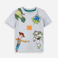 Camiseta infantil toy story woody e amigos azul