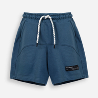 Bermuda infantil de moletom recortes azul