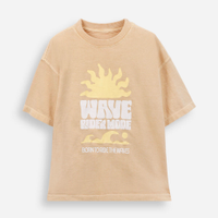 Camiseta infantil de algodão estampada laranja