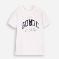 Camiseta infantil sonic day off white