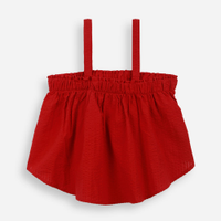 Bata infantil de alça com lastex vermelha