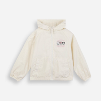Jaqueta corta vento infantil com capuz hello kitty e amigos off white