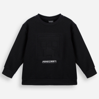 Blusa infantil de moletom minecraft preta