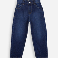 Calça balloon infantil jeans azul