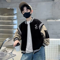 2025 New Boys' Baseball Jacket Autumn Winter Big Tall Kids Water Resistant Thermal Lining Kids' Outerwear