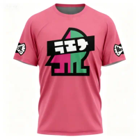 Summer Fun Letter Volleyball Youth Theme Short Sleeved Men's T-shirt