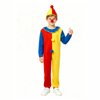 Child Clown Cosplay Outfit Halloween Kindergarten Childrens Day Stage Role Play Performance Costume