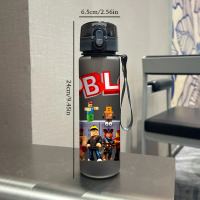 3D Printed 560ML Water Cup with Vivid Lego Toy Pattern, Frosted Leak-Proof Large-Capacity Stylish Water Cup for Daily Use