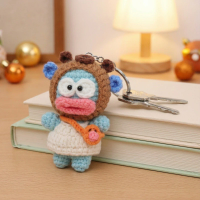 Premium Handcrafted Ocean Animal Crochet Doll Vivid Clownfish Design Multifunctional Keychain Backpack Pendant Decor Gift