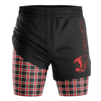 2026 Men's Shorts Double-layer Mesh Quick-dry Fake Two-piece Set Anime Merchandise