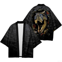 Anime Dinosaur 3D Printed Japanese Fashion Kimono Men's and Women's Casual Kimono Cardigan