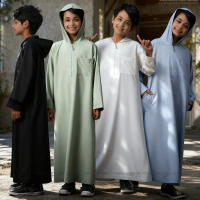 Ramadan Boys Muslim Fashion Middle Eastern Arab Robe Dubai Islamic Clothing Children Hui Ethnic Clothing