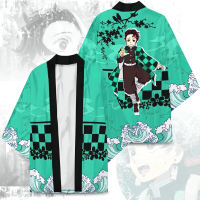 Japanese Anime Character 3D Printed Kimono, Traditional Japanese Male and Female Cosplay Cardigan