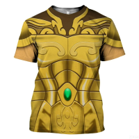 3D Fashion New Cartoon Anime Saint Seiya Printed Short Sleeved Summer Casual Comfortable Round Neck T-shirt