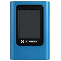 SSD Externo Kingston IronKey Vault Privacy 80, 1920 GB, USB 3.2 Gen 1, Leitura: 250 MB/s, Gravação: 250 MB/s, Azul - IKVP80ES/1920G