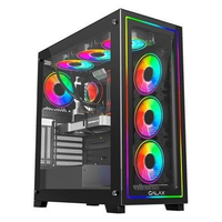 Gabinete Galax Omega Black, Mid Tower, ATX, Frontal de Vidro, 4X FAN ARGB, Preto - GLX-OMEGA-2067