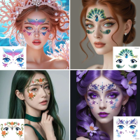 Cartoon Animal Face Tattoo Stickers Waterproof Non Toxic for Kids Festival Stage Makeup Party Performance