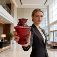Office Alpine Citrus Floral Poise Eau De Parfum, 75ml Red Carved Vase, Daily City Commute Wear, All Day Fresh, Polished Woody