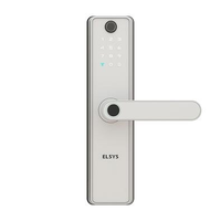 Fechadura Digital de Embutir Elsys, Wi-Fi, Biometria, Câmera, Prata - ESF-DE5100I