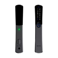 Fechadura Digital De Embutir Elsys ESF-DE6100I Samba, Biométrica, Wi-Fi, IP55, Entrada USB-C, Preto - 998903161340
