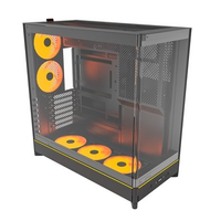 Gabinete Gamer Montech HS02 Pro, Mid-Tower, ATX, Vidro Temperado, 5X Fans, Preto - HS02PROBK