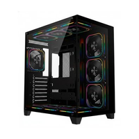 Gabinete Gamer Liketec Zeus V3, ATX, Frontal e Lateral em Vidro Temperado, Sem Fans, Preto - LC-KB-ZEUSV3-2025-1000