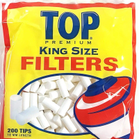 TOP - 18mm Premium King Size Filter Tips - 200 Filters per Bag