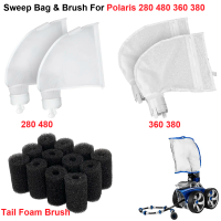 Pool Sweep Bag & Robot Tail Foam Brush For Polaris Sport 280 360 380 480 Pool Cleaner