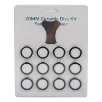 A78E-12Pack Ultrasonic Mist Maker Fogger Ceramics Discs for Humidifier Parts Transducer Discs with Cap Tool