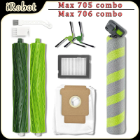 Replacement Parts Kit For iRobot Roomba Max 705 Combo Robot Vacuum Accessories, Main Side Brush,HEPA Filter,Roller Mop,Dust Bags