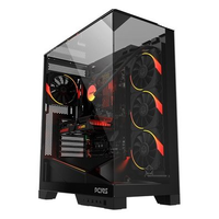 Gabinete Gamer PCYES Forcefield Dome, Mid Tower, RGB, Lateral em Vidro, Black Vulcan - Gffdbv
