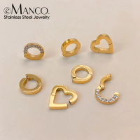 EManco High Quality Stainless Steel 14K PVD Gold Plated Round Skeleton Clasp Head for DIY Bracelet Necklace Jewelry Making