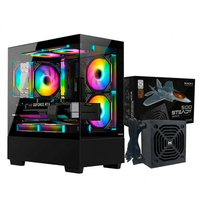 Gabinete Gamer Hyrax HGB320, Mini Tower + Fonte MACH1 Steady, 500W