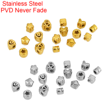 10pcs Stainless Steel Heart Necklace Beads Never Fade PVD Large Big Hole Bracelet Spacer Beads For DIY Jewelry Making Findings