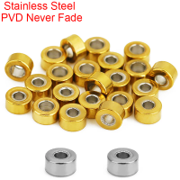 50pcs 2x4mm Round Stainless Steel Big Large Hole Spacer Beads Never Fade PVD Necklace Bracelet Beads For DIY Jewelry Findings