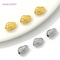 18K Gold Plated Irregular Loose Beads Spacer Beads,Separator For Beads,For Jewelry Making Supplies DIY Bracelets Accessories