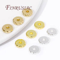3mm-8mm Beads Separators 18K Gold Plated Spacer Beads For Bracelets Accessories DIY Jewelry Making Supplies,Metal Beads