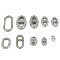 10Pcs Stainless Steel Double Hole Oval Connector Charms Jewelry Making Findings Accessories