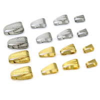 50Pcs Stainless Steel Pendant Clips Pinch Bail Clasp Connectors Necklace Hooks For Jewelry Making Findings Accessories Supplies