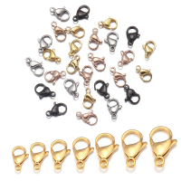 25pcs/lot Stainless Steel Lobster Clasps Gold Plated Clasps Hooks Connectors For DIY Jewelry Making Bracelet Necklace Supplies