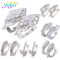 Juya 2 Pairs Wholesale 18K Gold Plated Copper Fastener Shvenzy Earring Hooks Accessories For DIY Fashion Women's Earrings Making