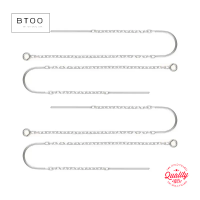 925 Silver Earrings U-Threader DC Cable Chain Sterling Silver Box Chain Drop w/Ring Loop Ear Components Jewelry Findings